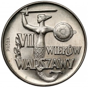 Próba CuNi 10 złotych 1965, VII wieków Warszawy - Syrena