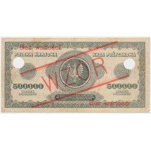 500.000 mkp 1923 - 7 cyfr - X - WZÓR - z perforacją