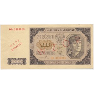 500 złotych 1948 - WZÓR - 00 0000000 - No.0000102