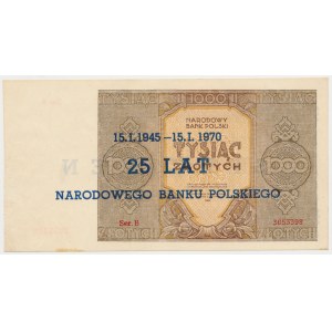 1.000 złotych 1945 - nadruk SPECIMEN / 25 lat NBP