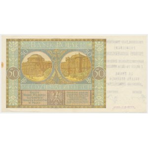 50 złotych 1929 z życzeniami na 70 urodziny PREMIERA Piotra JAROSZEWICZA