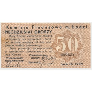 Łódź, Komisja Finansowa, 50 groszy 1939 - Seria IA