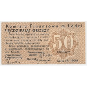 Łódź, Komisja Finansowa, 50 groszy 1939 - Seria IA