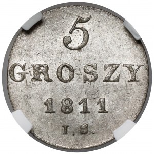 Księstwo Warszawskie, 5 groszy 1811 IS - mennicze