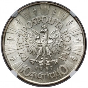 Piłsudski 10 złotych 1937 - piękne