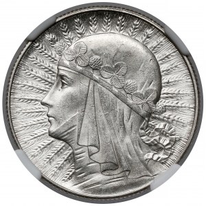 Głowa Kobiety 5 złotych 1932 bez znaku, Londyn