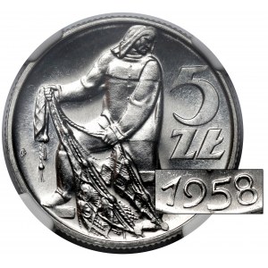 5 złotych 1958 Rybak - BAŁWANEK