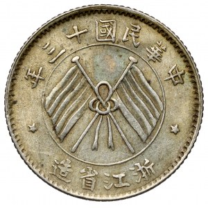 Chiny, Chekiang, 10 centów rok 13 (1924)