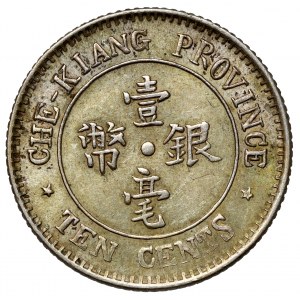 Chiny, Chekiang, 10 centów rok 13 (1924)