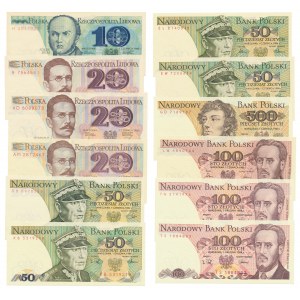 Zestaw 10 - 500 zł 1982-1988 (12szt)