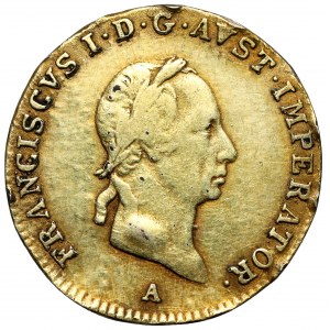 Austria, Franciszek I, 3 krajcary 1826-A, Wiedeń - pozłocone