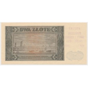 2 złote 1948 - z nadrukiem NBP - Wystawa Współczesne monety i banknoty