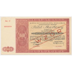 Bilet Skarbowy WZÓR Emisja II - 5.000 zł 1946