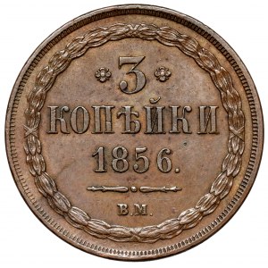 3 kopiejki 1856 BM, Warszawa - piękne