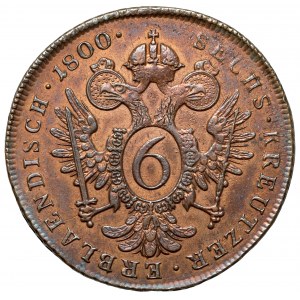 Austria, Franciszek II, 6 krajcarów 1800-A, Wiedeń