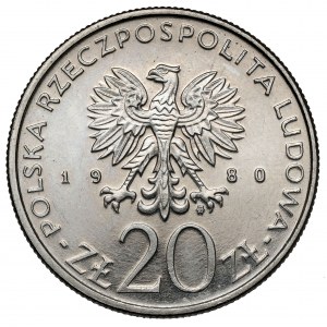 Próba CuNi 20 złotych 1980 Łódź 1905