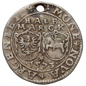 Inflanty, Półmarka (1/2 marki) Dahlen 1573 - b.rzadka