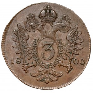Austria, Franciszek II, 3 krajcary 1800-C, Praga