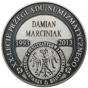 Medal imienny z numerem 8 dla Damiana Marciniaka - XX-lecie Przeglądu Numizmatycznego