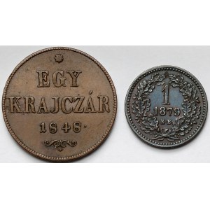 Węgry, Krajczar 1848-1879 - zestaw (2szt)