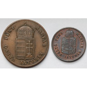 Węgry, Krajczar 1848-1879 - zestaw (2szt)