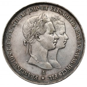 Austria, Franciszek Józef I, 2 guldeny 1854-A - zaślubinowe