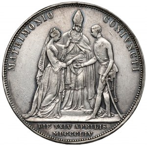 Austria, Franciszek Józef I, 2 guldeny 1854-A - zaślubinowe