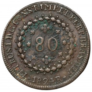 Brazylia, 80 reis 1824-R