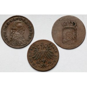 Niemcy, Fenig i halerze 1764-1853 - zestaw (3szt)