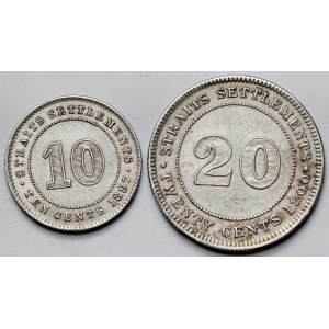 Straits Settlements, 10-20 centów 1897-1900 - zestaw (2szt)