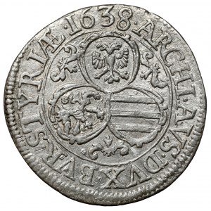 Austria, Ferdynand III, 3 krajcary 1638, Graz