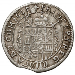 Austria, Karol II von Liechtenstein, 6 krajcarów 1665, Ołomuniec