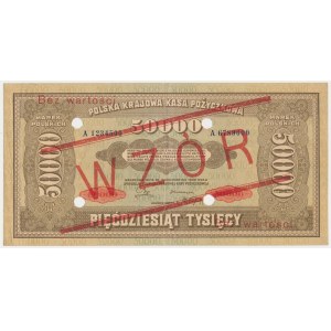 50.000 mkp 1922 - WZÓR - A - z perforacją