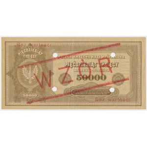 50.000 mkp 1922 - WZÓR - A - z perforacją