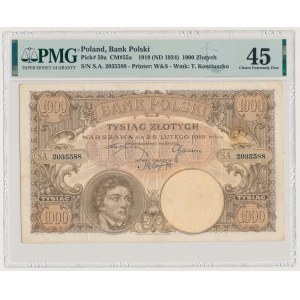 1.000 złotych 1919 - nieobiegowy - ładny