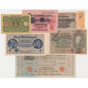 Germany, set of 1910-194 banknotes (6pcs)