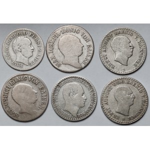 Niemcy, Monety srebrne 1808-1848 - zestaw (6szt)