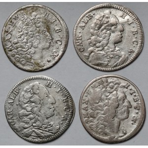 Bayern, 3 krajcary 1716-1736 - zestaw (4szt)