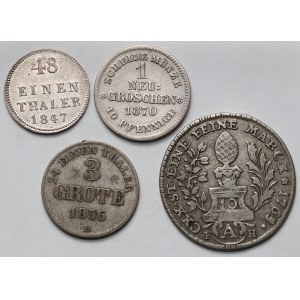 Niemcy, Monety srebrne 1765-1870 - zestaw (4szt)