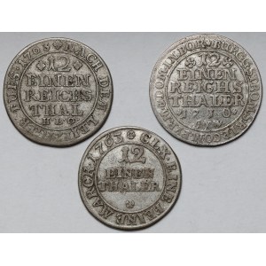 Niemcy, Monety srebrne 1703-1763 - zestaw (3szt)