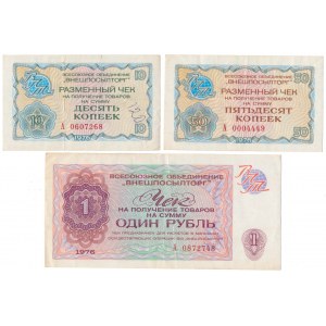 Russia, 10, 50 Kopeks & 1 Ruble 1976 (3pcs)