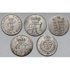 Niemcy, Monety srebrne 1796-1864 - zestaw (5szt)