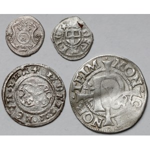 Niemcy / Dorpat, monety srebrne - w tym Halerz Augusta III (4szt)