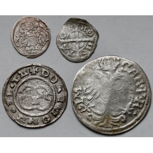 Niemcy / Dorpat, monety srebrne - w tym Halerz Augusta III (4szt)