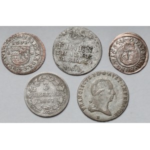 Niemcy / Austria / Węgry, monety srebrne 1693-1867 - zestaw (5szt)