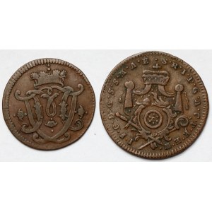Niemcy, 1/4 stuber 1767 i 3 pfennig 1761 - zestaw (2szt)