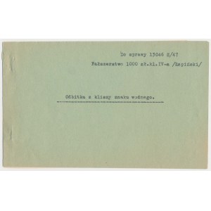 1.000 zł 1945 Fałszerstwo Kl.IV A - odbitka znaku wodnego