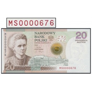 20 zł 2011 M. Skłodowska-Curie - MS 0000676 - niski numer