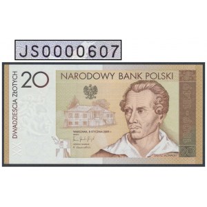 20 zł 2009 Juliusz Słowacki - JS 0000607 - niski numer