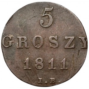 Księstwo Warszawskie, 5 groszy 1811 IB